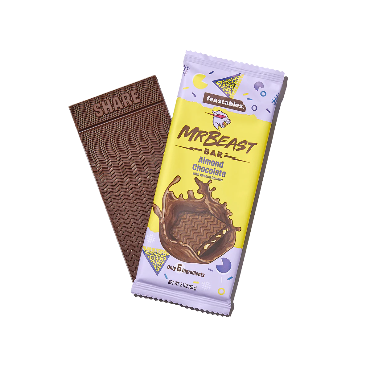 Mr Beast Barre de chocolat aux amandes