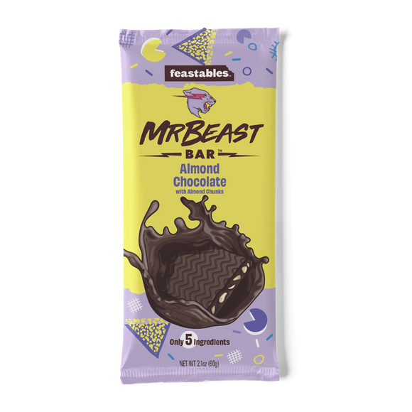 MR BEAST FEASTABLES CHOCOLATE BAR ALMOND CHOCOLATE