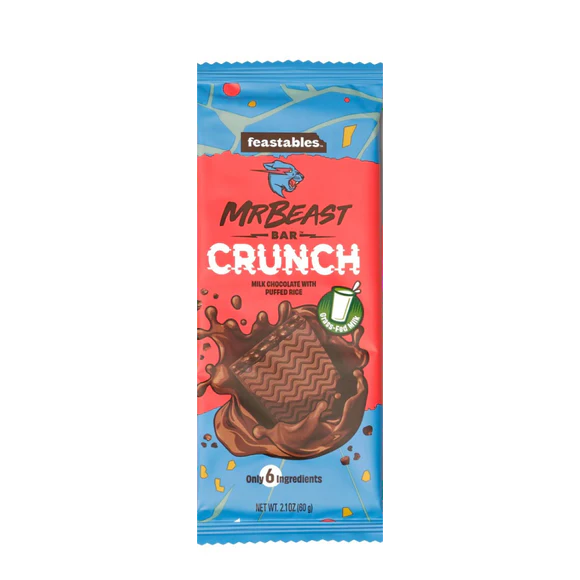 Feastables MrBeast Crunch Milk Chocolate Bar